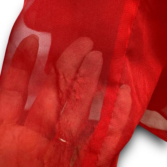 Dave & Johnny Red Two Piece Lace Halter Top Maxi Skirt Prom Gown 2pc Set 11 / 12 - Picture 13 of 15